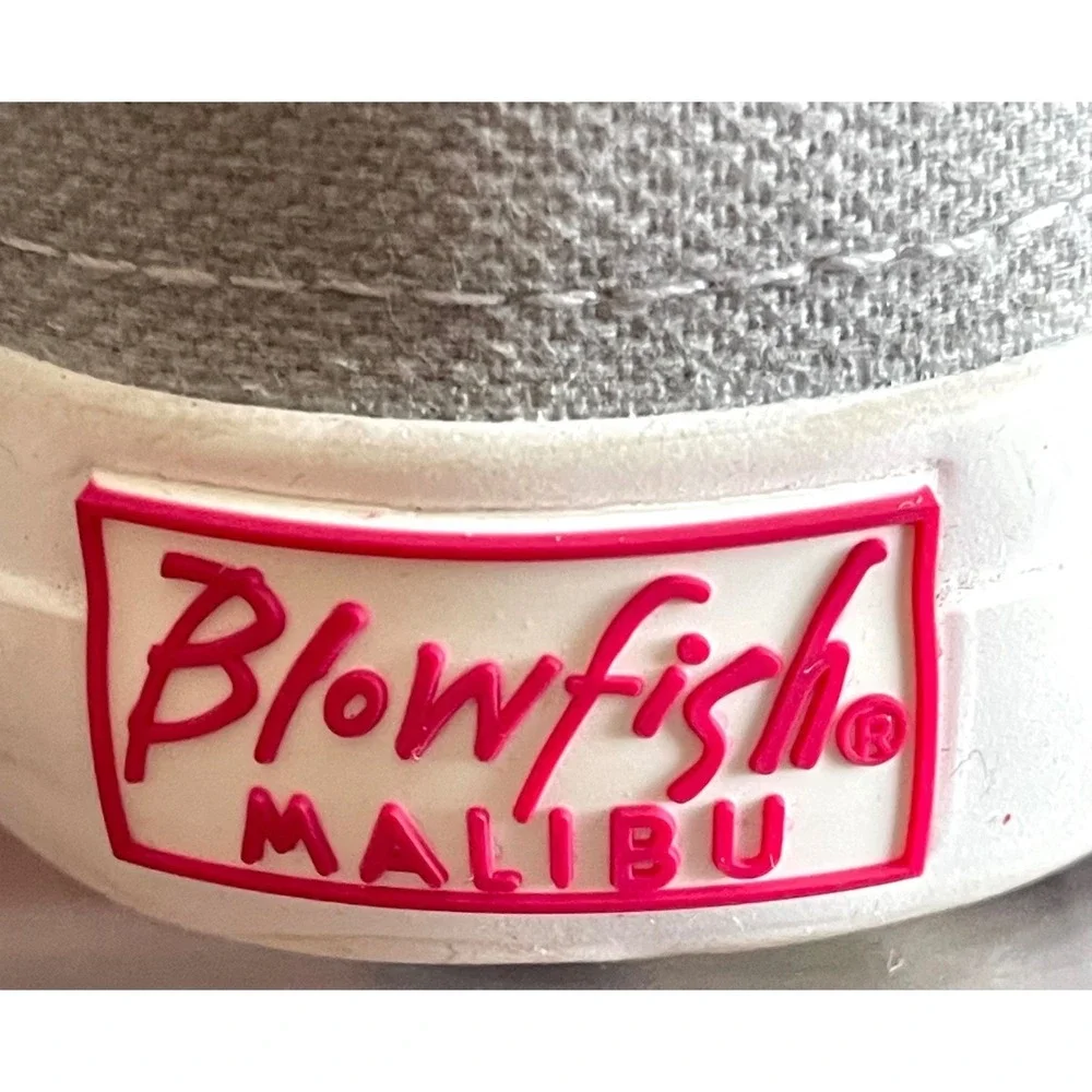 Kids Blowfish MalibuGray Canvas Slip On Sneakers Shoes Size 4